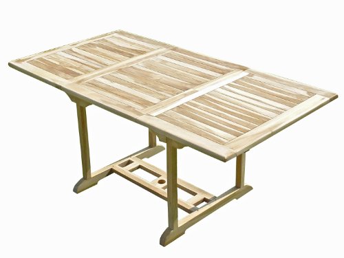 Confort & Loisirs Table de Jardin en Teck Serang 6/8 Places Cover