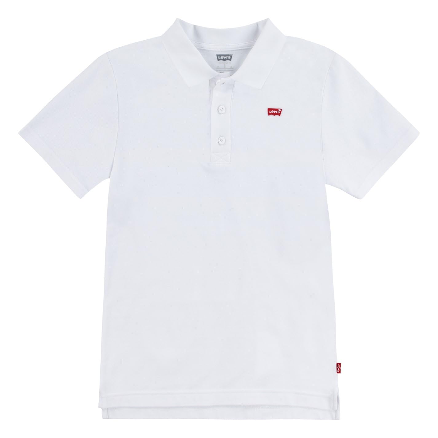 LEVI'S Chłopięca koszulka polo LVB z taśmą na plecach 9EA893, biała, 14 lat, biały, 14 lat