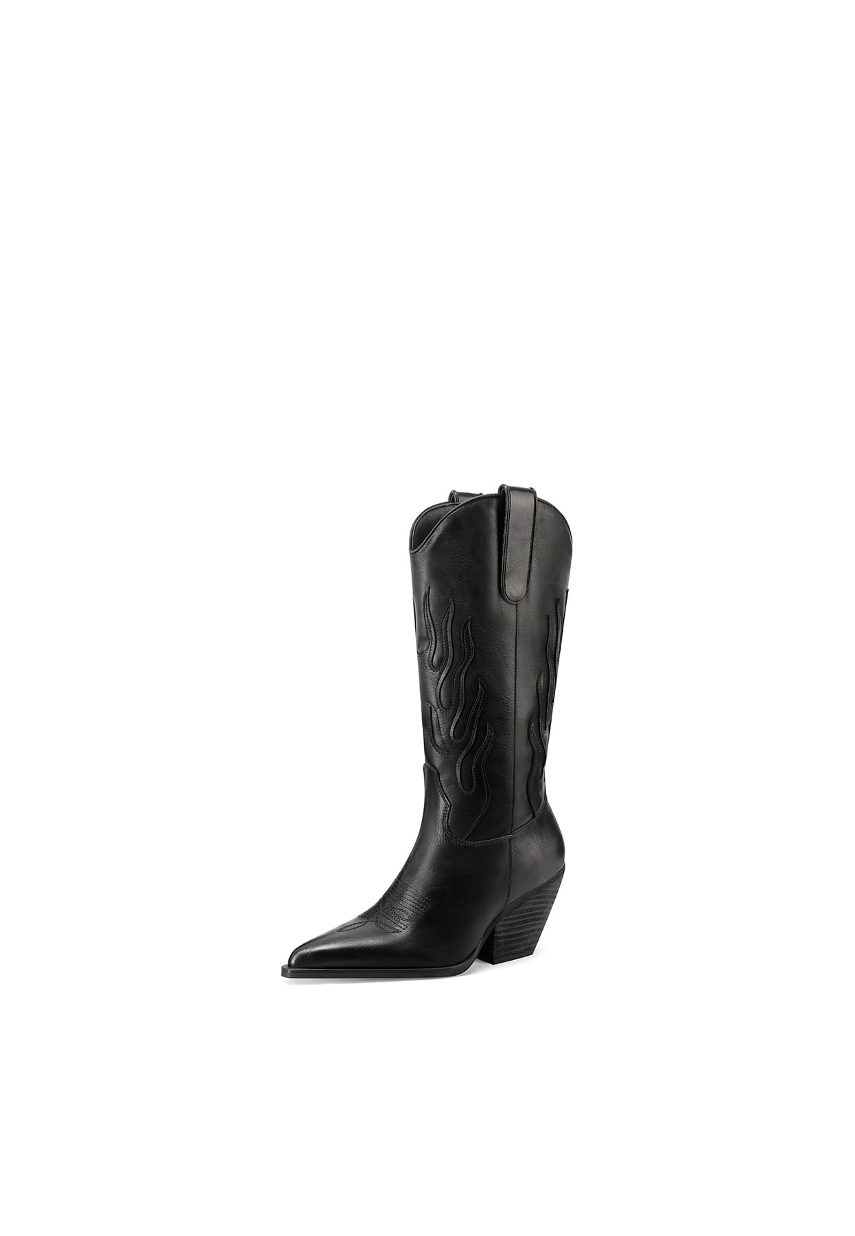 QUEEN HELENA Stivali Camperos con Tacco Stivaletti a Punta Texani Donna W302