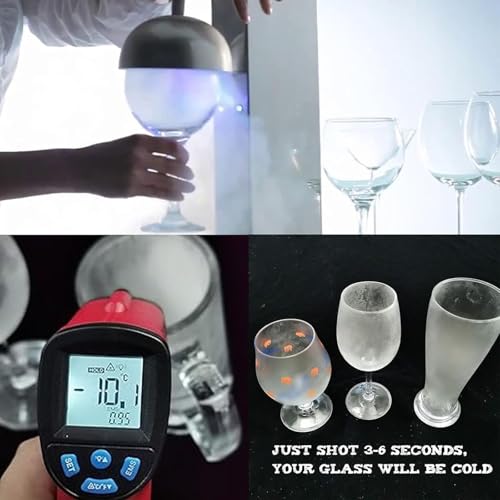 Enfriador de vidrio, enfriador de vasos de acero inoxidable, 1 taza en 6 segundos, ideal para cerveza y vino, herramienta de barra de glaseado