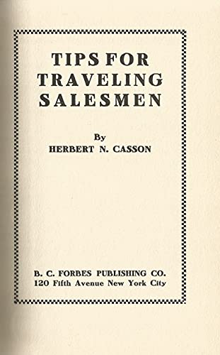 Tips For Traveling Salesmen B002WHSA7Y Book Cover