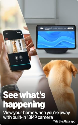 Image of Amazon Echo Show 8 (newest model), vibrant 8.7 inch HD display with spatial audio & Alexa, new sleek design, smart home controls, 2x bass speaker, 13 MP camera, bluetooth, Glacier White