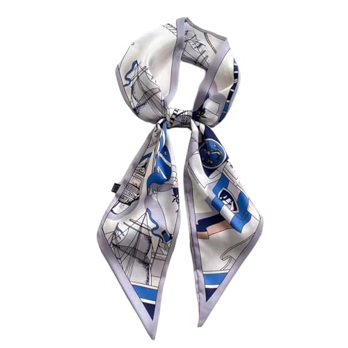 Image of Head Hair Scarf for Women,Silky Long Headscarf Purse Bag Scarfs for Handbag Fashion Satin Neck Scarves Accessories