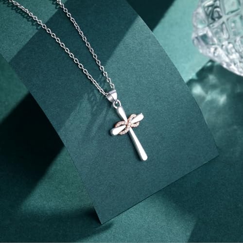 D Dongjiangjin Gift Cross Necklace Women Christian Confirmation Baptism Easter Christening Holy Communion Gifts for Girls Women - Image 7