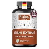 RAIBU Reishi Pilz Extrakt hochdosiert - 200 Reishi Kapseln