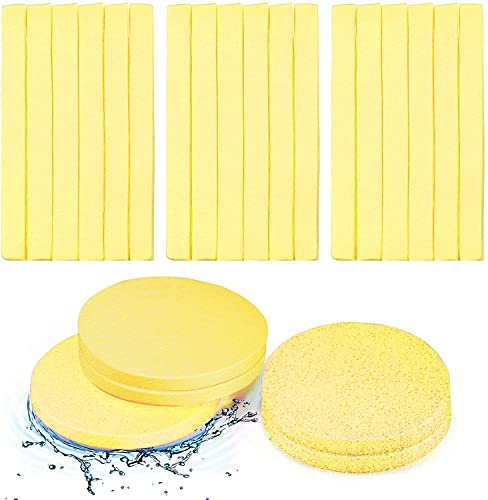 Image of Combo Compressed Premium Facial Makeup Sponge Set With 100pcs Fake Nails, Durable Soft Sponge For Liquid Foundation, Creams, and Powders Latex Free Wet and Dry Makeup- Pack Of 12