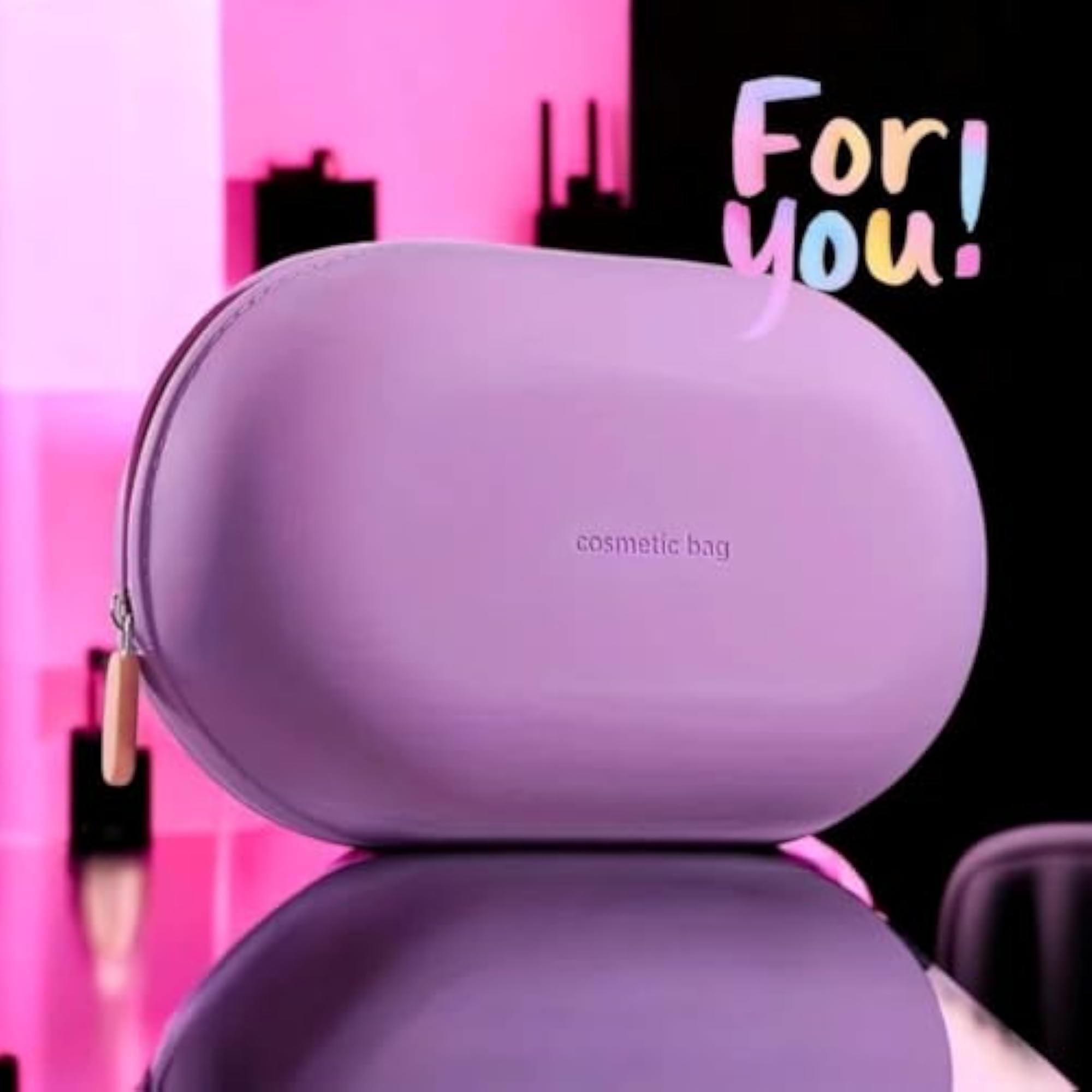 Silicone Travel Cosmetic Bag, Portable Makeup Storage Pouch