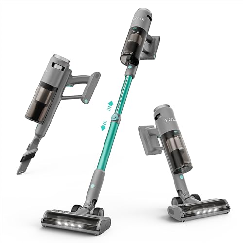 KOHE S10 Aspirapolvere Senza Fili 38KPa/450W Scopa Elettrica Senza Filo Potente Standby 45Mins, Aspirapolvere e Aspira Briciole Anti-Avvolgimento per Pavimenti/Tappeti/Interni Automobilistici