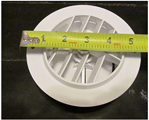 4" White Round Rotaire Grille Damper Heat Ac Outlet Register Vent 3840Rwh Rv #TOP4