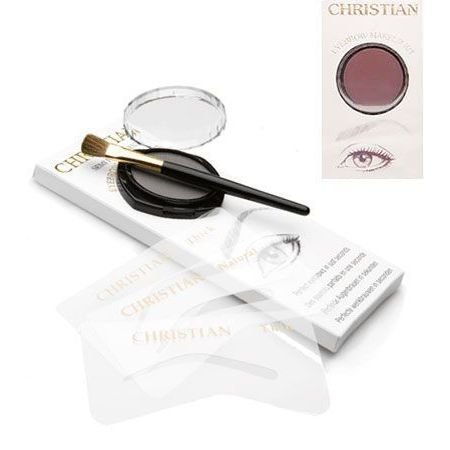 Christian Semi Permanent Eyebrow Makeup Kit Eye Brow Shadow New (Burgundy)