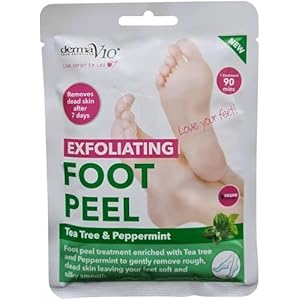 V10 Exfoliating Foot Peel Mask Pack of 3 – Tea Tree & Peppermint Infused Foot Mask for Dry Cracked Heels & Hard Skin Removal, Peeling Socks for Callus Treatment & Baby Soft Feet | SterlingSquare