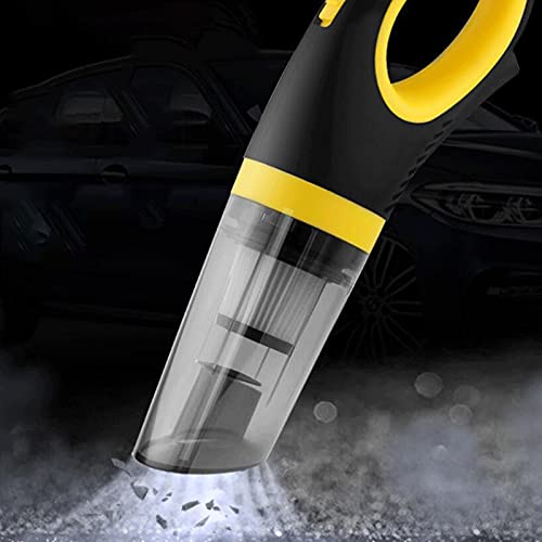 Aspirateur à main jaune contre la poussière de voiture sans fil USB - 3