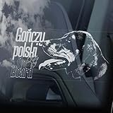 Madcolitote Gończy Polski on Board Auto-Fensteraufkleber, Gonczy Polish Hunting Dog-Schild, Vinyl, gestanzte Aufkleber, lustige Stoßstangen-Aufkleber, Geschenk für Hunde und Haustiere