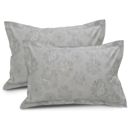 Image of Huesland by Ahmedabad Cotton 144 TC Double Bedsheet Cotton with 2 Pillow Covers | Dark Grey, Dim Grey & Light Grey