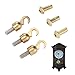 for Grandfather Clock Weight Shell Hook and Nut Set, 3 Sets Clock Weight Shell Hook Brass Shell Open Hook and Bolt, Grandfather Clock Key Replacement for Most Clock Weight Shells