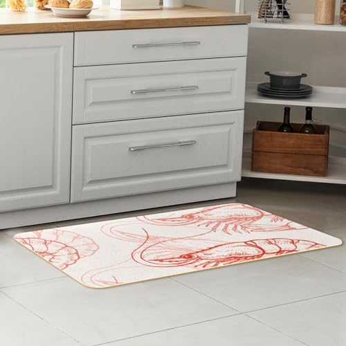 Tapete de cocina de 2 piezas lavable y absorbente con estampado pastel 7