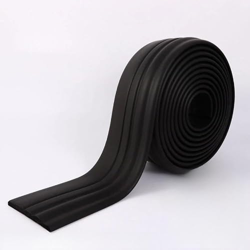 WQJZTX Borde de papel pintado, 1/2 m, zócalo anticolisión, autoadhesivo, línea de cintura, calcomanía de pared, decoración de fondo suave para el hogar (negro, 2 m)