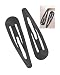 Kitsch XL Snap Hair Clips Barrettes for Women, 2 Pack, Hematite