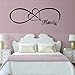 Familienliebe Unendlich L-Förmige Zeichen In Wandaufkleber Für Wohnzimmer Schlafzimmer Dekoration Zubehör Wandkunst Abziehbilder Wohnkultur 20 * 57C ​​M