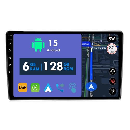 RoverOne Autoradio GPS pour Nissan X-Trail Xtrail T30 2000 2001 2002 2003 2004 2005 2006 2007 Carplay Android Autoradio stéréo Bluetooth Navigation par...