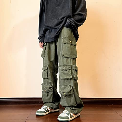 Cargo Pants Men Women Y2K Pants Multi-Pockets Tooling Pant Harajuku Loose Wide Leg Pants2