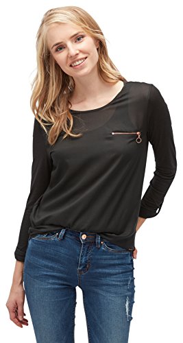 TOM TAILOR Denim Fabric Mix Shirt Maglia a Maniche...