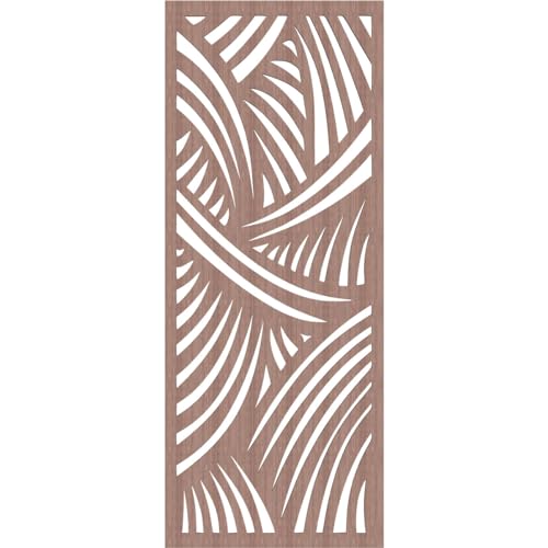 Image of Chester Decorative Pierced Fretwork Wood Wall Panels, 21 3 /8 inchW x 54 3 /8 inchH x 3 /8 inchT, Walnut
