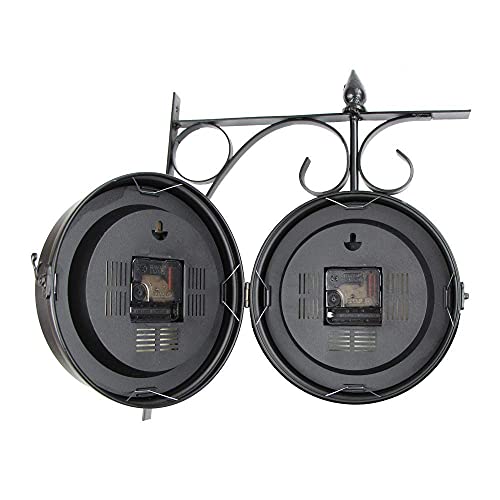 Horloge murale d'extérieur vintage double face pour habiller un mur extérieur vide