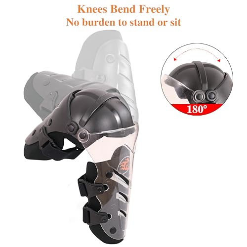 image for RIDBIKER Motorcycle Knee Shin Guards, Crashproof Motocross Knee Pads A