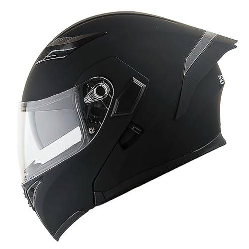 1Storm HB-B89CLEAR_MATTBLACK Motorcycle Modular Full Face Helmet Flip Up Dual Visor Sun Shield: Hb89 Matt Black thumb #6