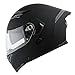 1Storm Motorcycle Modular Full Face Helmet Flip up Dual Visor Sun Shield: HB89 Matt Black; Size XL