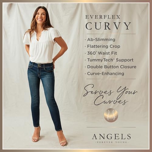Angels Forever Young Women's Everflex Curvy Skinny Bling 23.5" Crop Jeans4