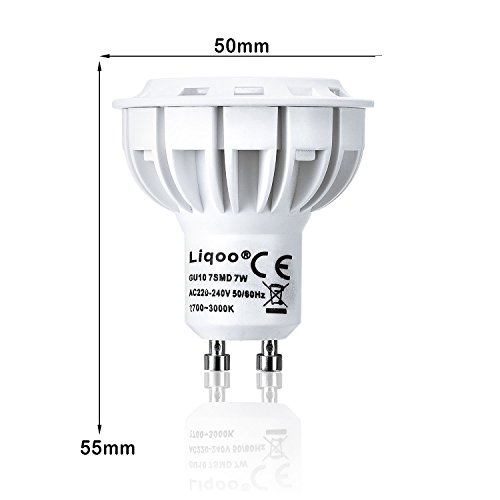 Liqoo Lampadina GU 10 Faretti da 7 W Luce Bianca