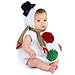 Dasongff Deguisement Noël pour bébé garçon Fille Cosplay Costume Bébé Vêtements de Noël Combinaison d'hiver Automne Cosplay Bonhomme de Neige Barboteuse à Capuche Costume Unisexe