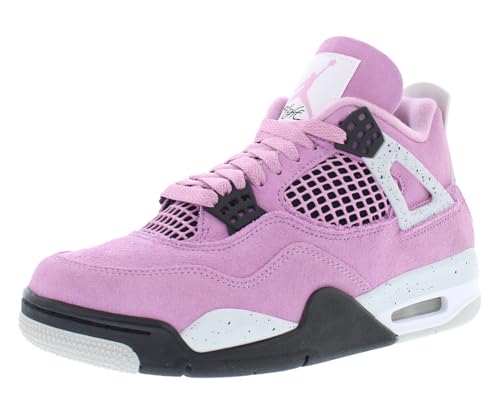 Nike Air Jordan 4 Retro Suede Womens Shoes Size 11 Color: Orchid/Neutral Grey/Black