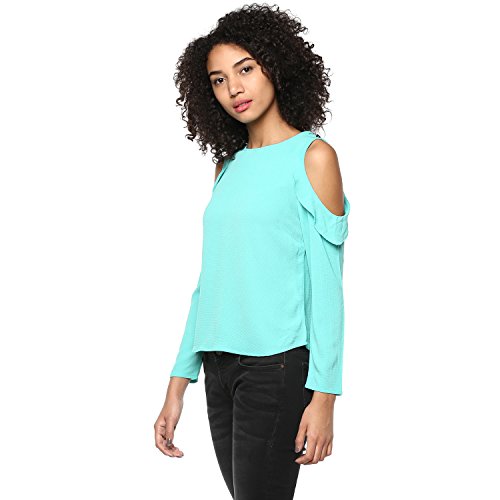 Image of Harpa Women's Regular Fit Crepe Boat Neck Top