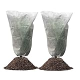 JYSSH Cubierta De Protección De Plantas, 2 Piezas De Cubiertas De Plantas No Tejidas A Prueba De Viento Cubiertas Reutilizables para Macetas De Arbustos De Árboles, Saco Cubre Plantas,60x80cm