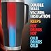XPAC Double Vacuum Wall Stainless Steel Tumbler with Lid, 64 Ounce, With Handle, Black, Fits in a 4