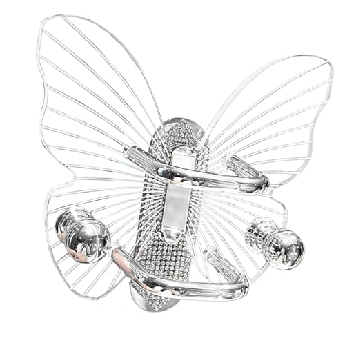 Multipurpose Sturdy Acrylic Butterfly Combs Holder Space Saving Wall Shelf for Bathroom Accessories Home Organization