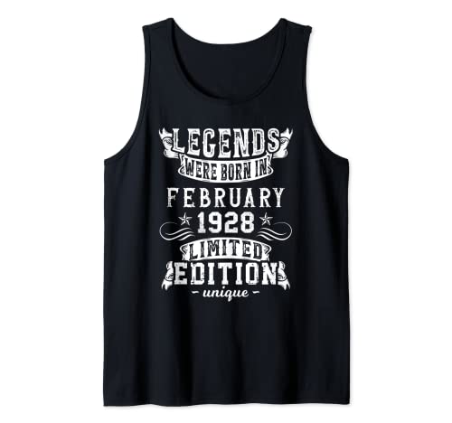 Cumpleaños Febrero 1928 Edición Limitada Regalo February Camiseta sin Mangas