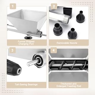 HOVCEH Electric Mortar Pointing Grout Gun, Mortar Gun for Pointing Drill, Cement Grouting Machine, Pointing Grouting Machine with 8 Removable Nozzles, Cement Gun for Pointing, Bricks Wall Decoration