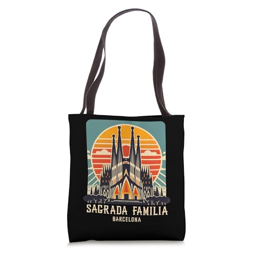 Bolsa Tote Retro Vintage Sagrada Familia Barcelona miniatura 1