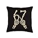 67 Meme Skeleton Hand 6 7 Halloween Six Seven Funny Teens Throw Pillow
