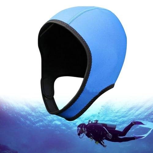 Gorro de neopreno 3mm para buceo y natación de invierno en color negro 6