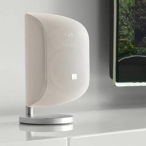 Image of Bowers and Wilkins M-1 Satellite Speaker (1 Count) 4 inch Glass Fiber Midrange, 1 inch Aluminum Dome Tweeter, Use as Home Stereo Speakers or Center Channel in Your Surround Sound System, Matte White (Single)