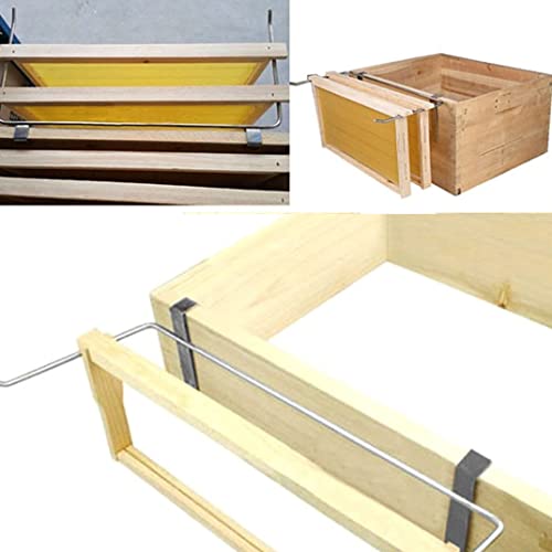 Eyccier 2 STÜCKE Bienenstockrahmen Halter Tragetasche Bienenkochtuch Ständer Side Mount Rack Werkzeug Edelstahl Silber – Bild 4