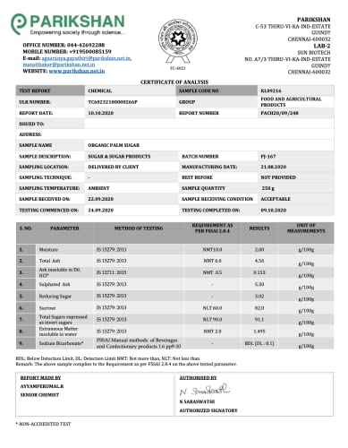 The Divine Foods | 100% Pure, Natural and Unrefined Palm Jaggery (Karuppatti) - 500 gm