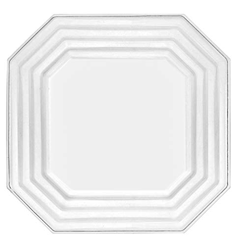 Plato grande de vidrio octagonal Barski 13 pulgadas miniatura 2