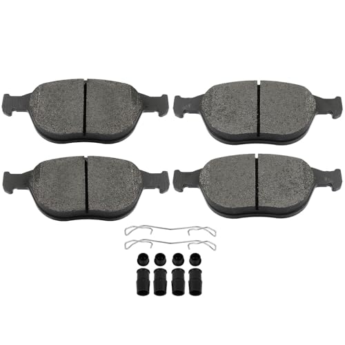 Image of SCITOO D970 Front Metal Brake Pads Sets w /Hardware Replacement For Ford For Transit Connect 2010-2013