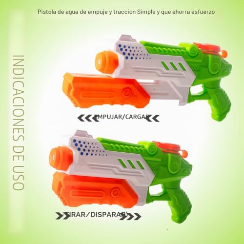 Miniatura 4 de Esta Pistola De Agua Grande Y Potente Tiene Un Alcance De Hasta 12 Metros, Lo Que La Convierte En Una Pistola De Agua Súper Ideal Para Juegos Acuáticos Veraniegos En La Playa Y En La Piscina. 300 Ml